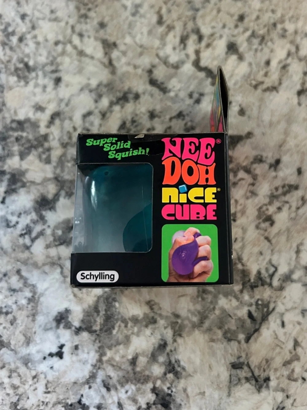 NeeDoh Nice Cube Blue Squishy Toy - Picture 4 of 7